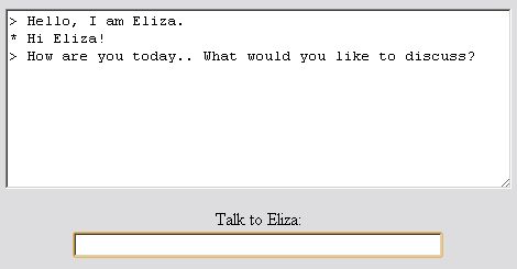 ELIZA - the first prototype of a Chatterbot
