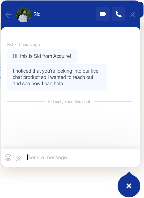 Acquire io review - Acquire io live chat widget