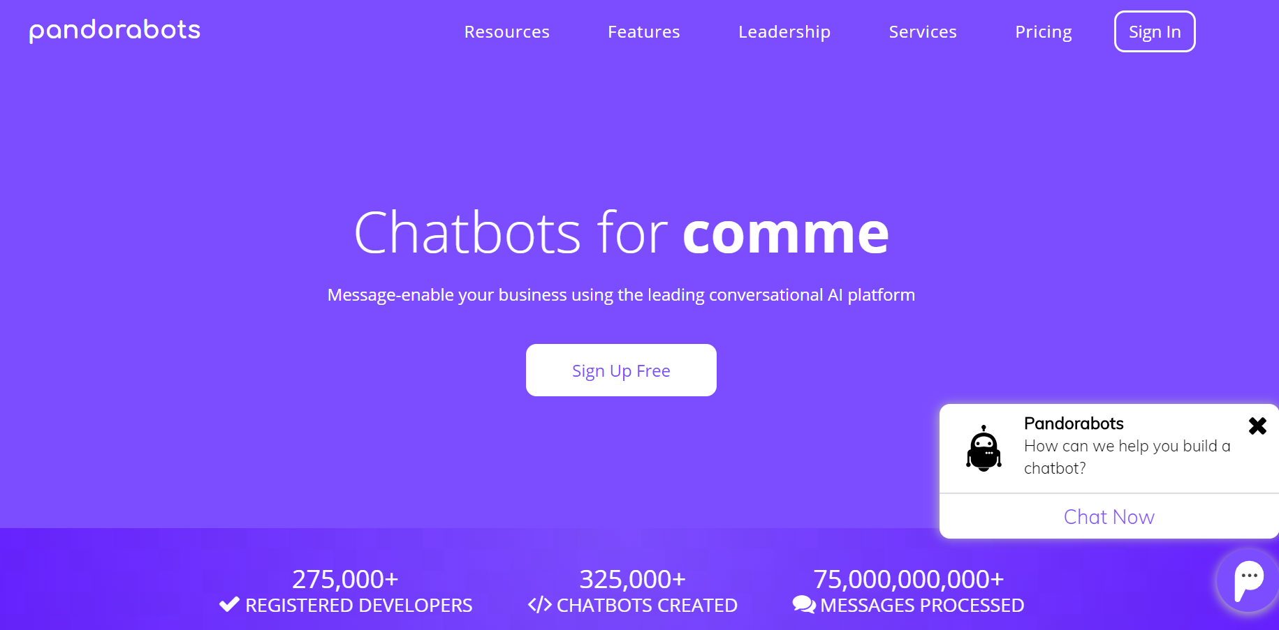 best chatbot builders - Pandorabots