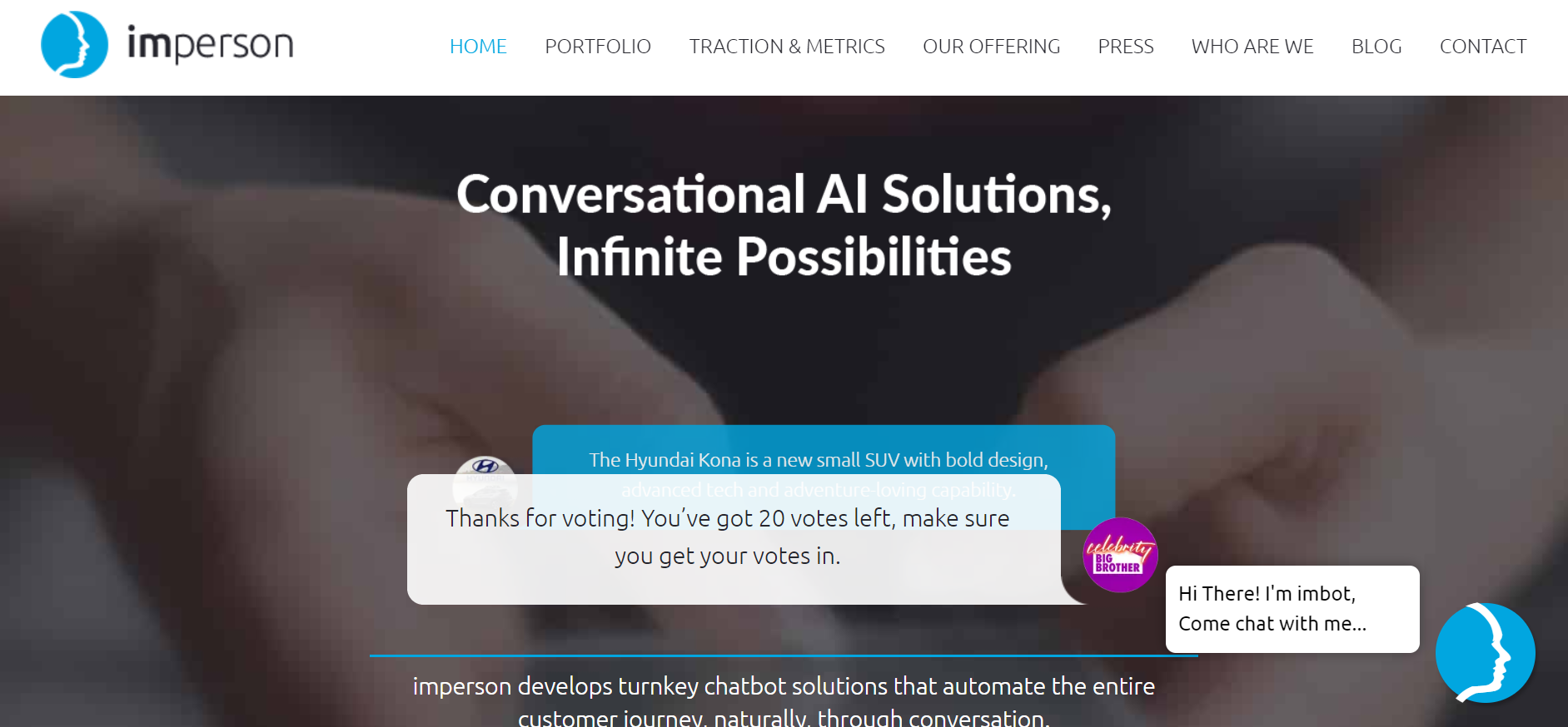 best chatbot builders - Imperson