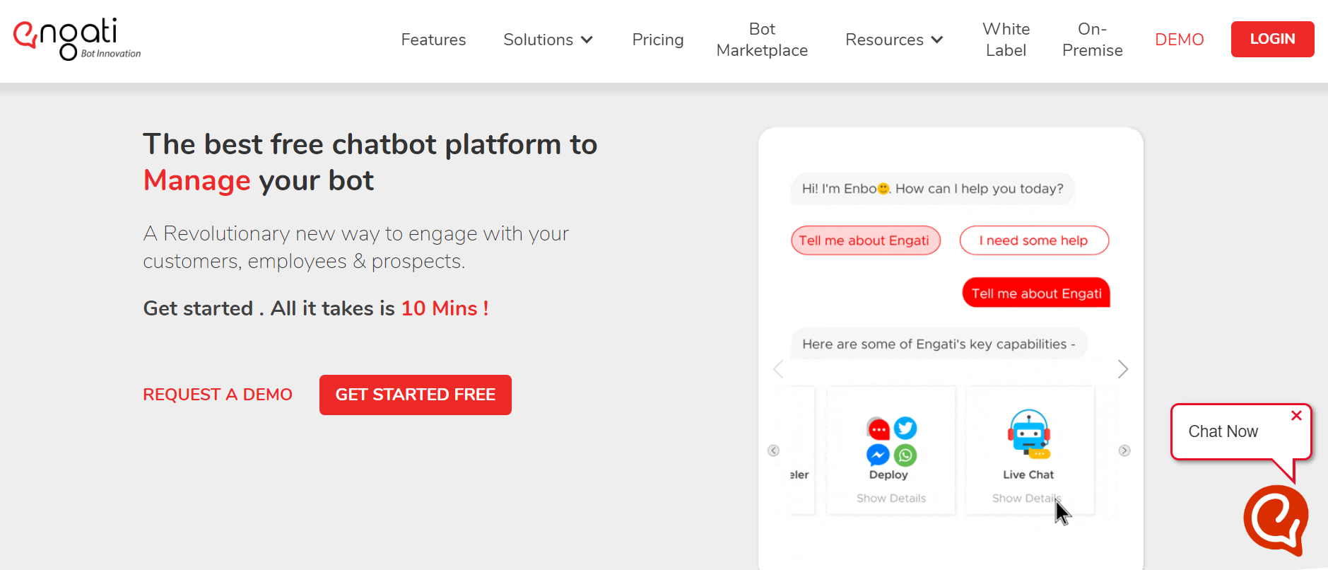 best chatbots for marketing - Engati