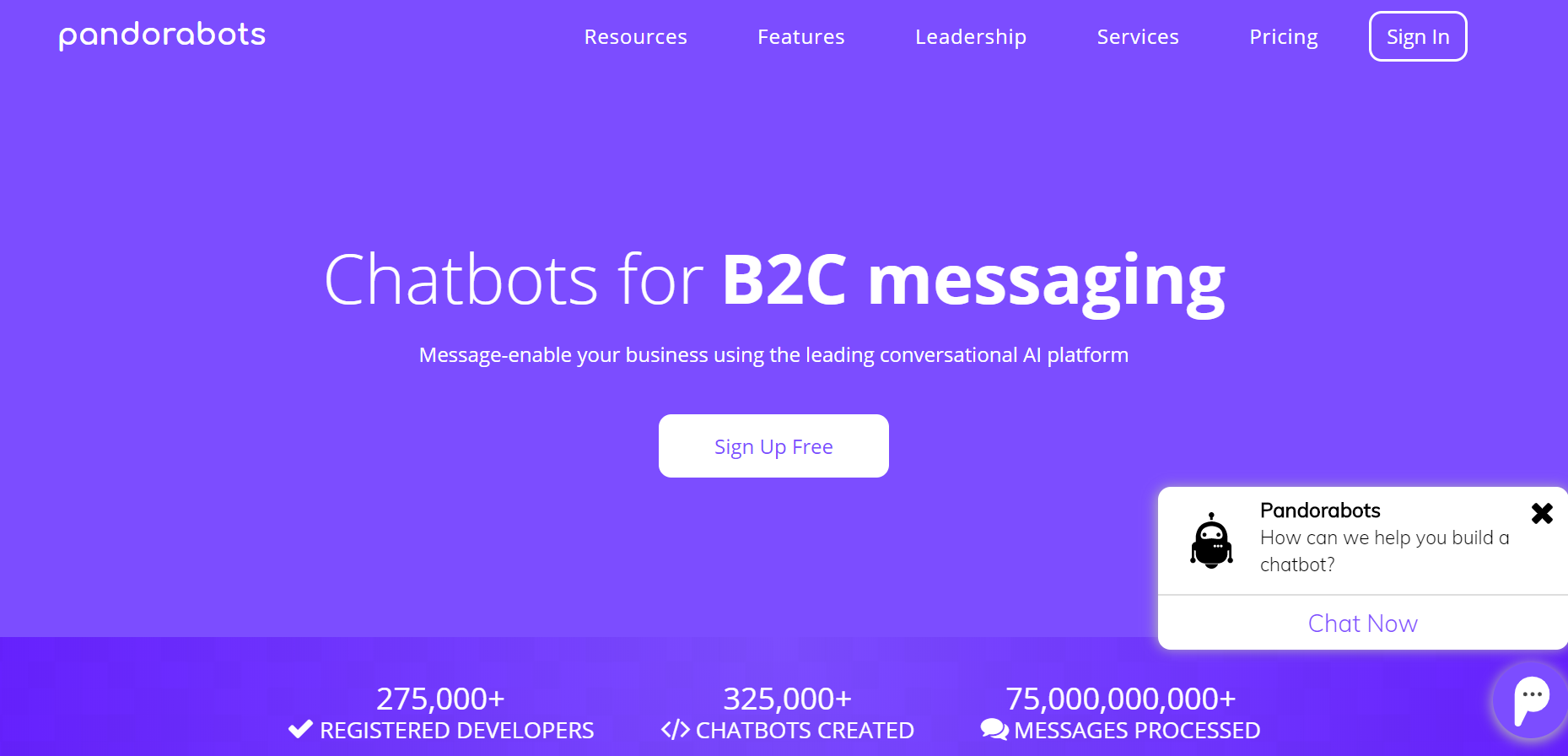 best chatbots for marketing - Pandorabots