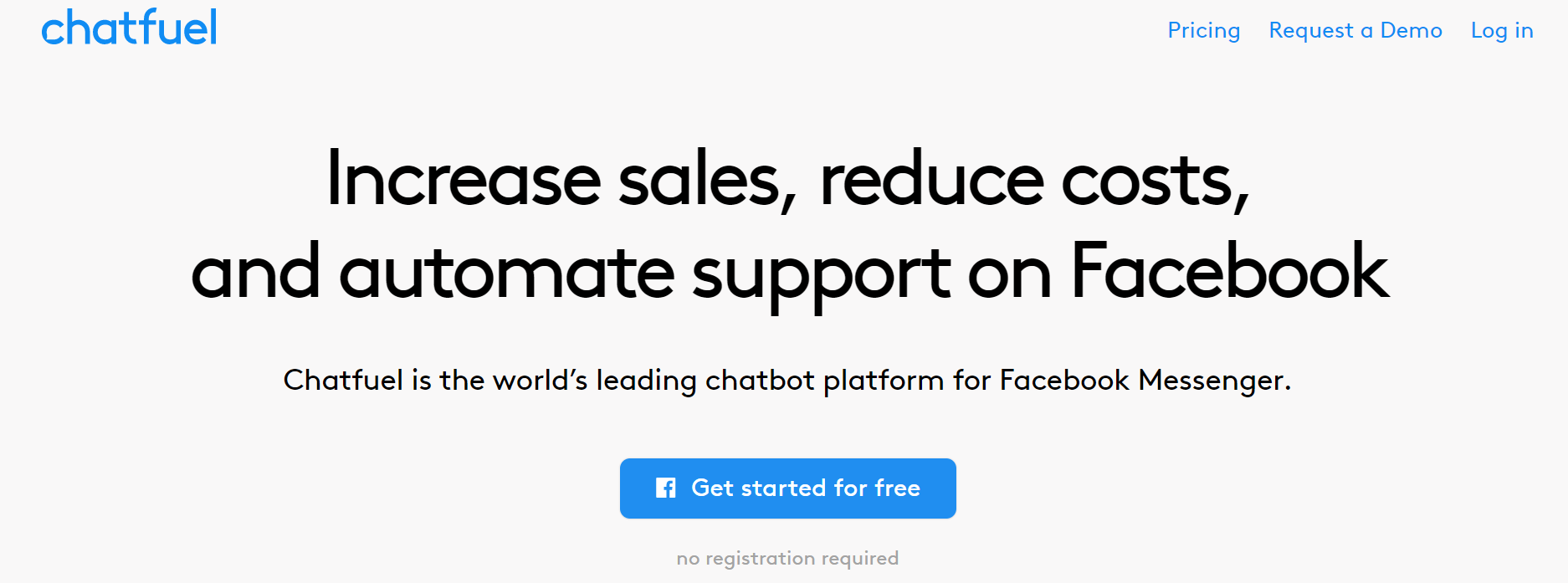 sales chatbot - Chatfuel