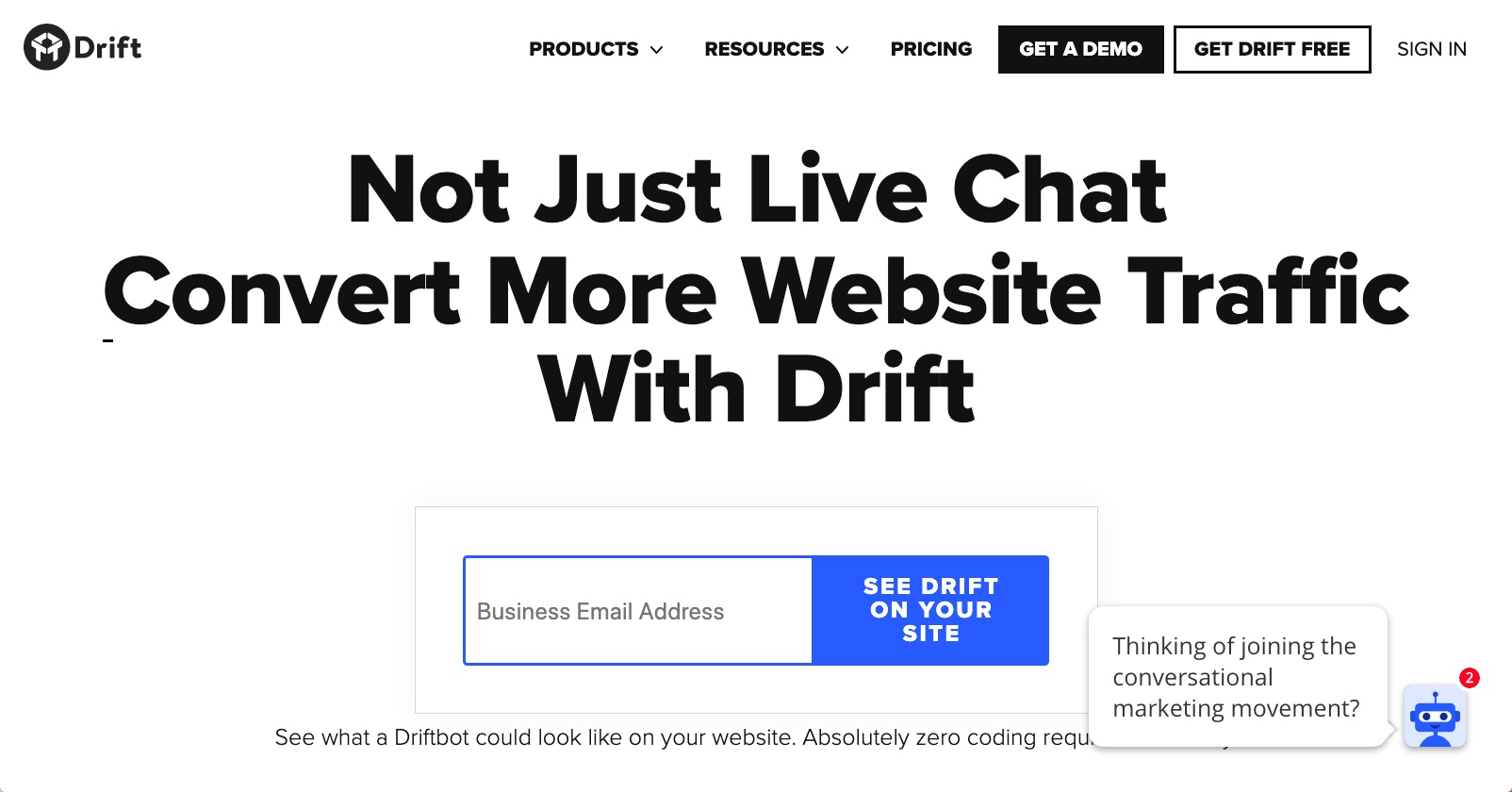 Drift - Best Web Chat Apps