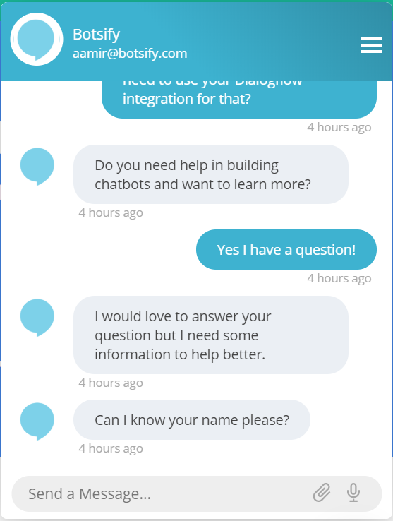 Bostify review - Botsify chatbot widget