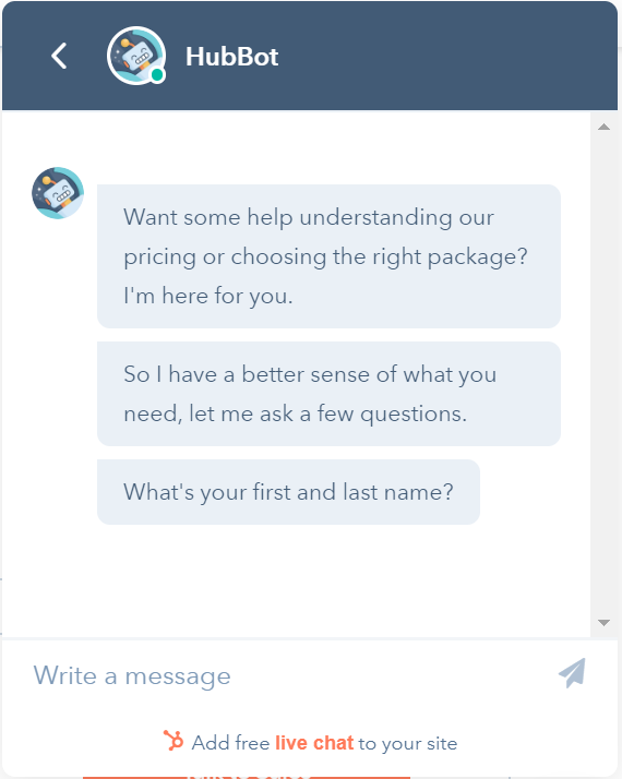 HubSpot Conversations review - HubSpot chatbot widget